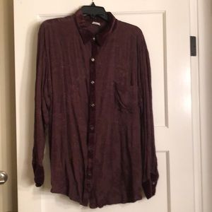 CP Shades Cabbage Rose Button Down Shirt Size M